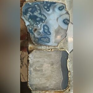 2/$30. Set of two Anthropologie coasters in blue geode